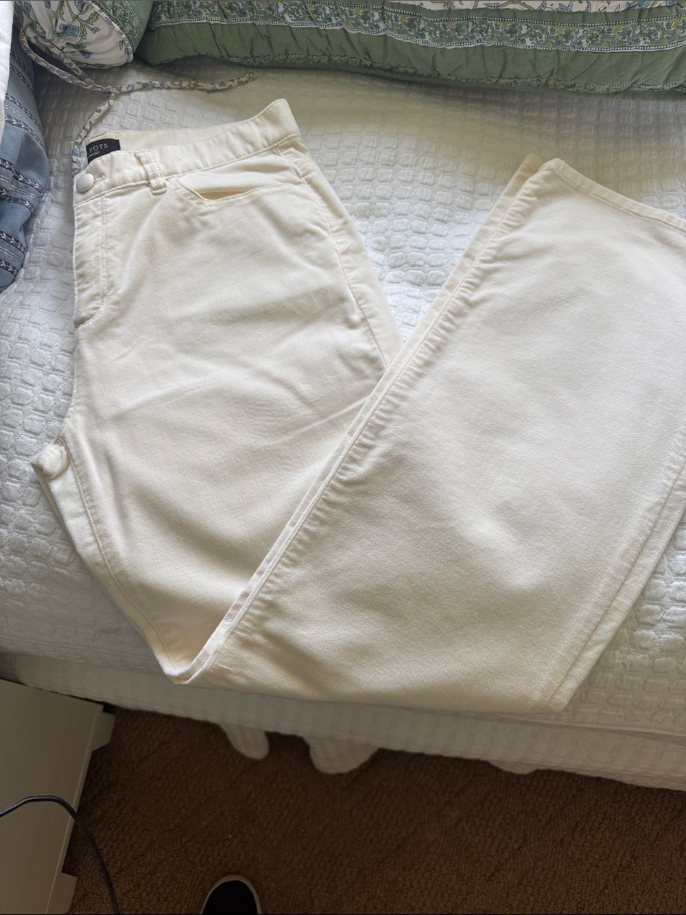 Talbots Off-White Straight Leg Chinos